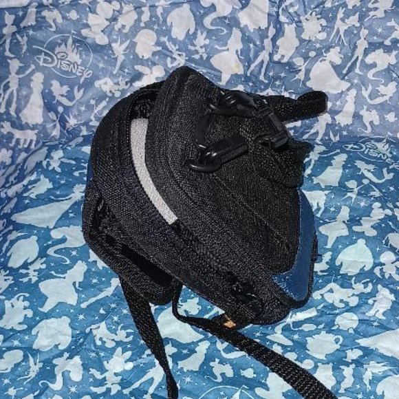 Blue Micro Camera Case Money Bag Adjustable Straps Utility PouchLots of Pockets - Picture 4 of 5